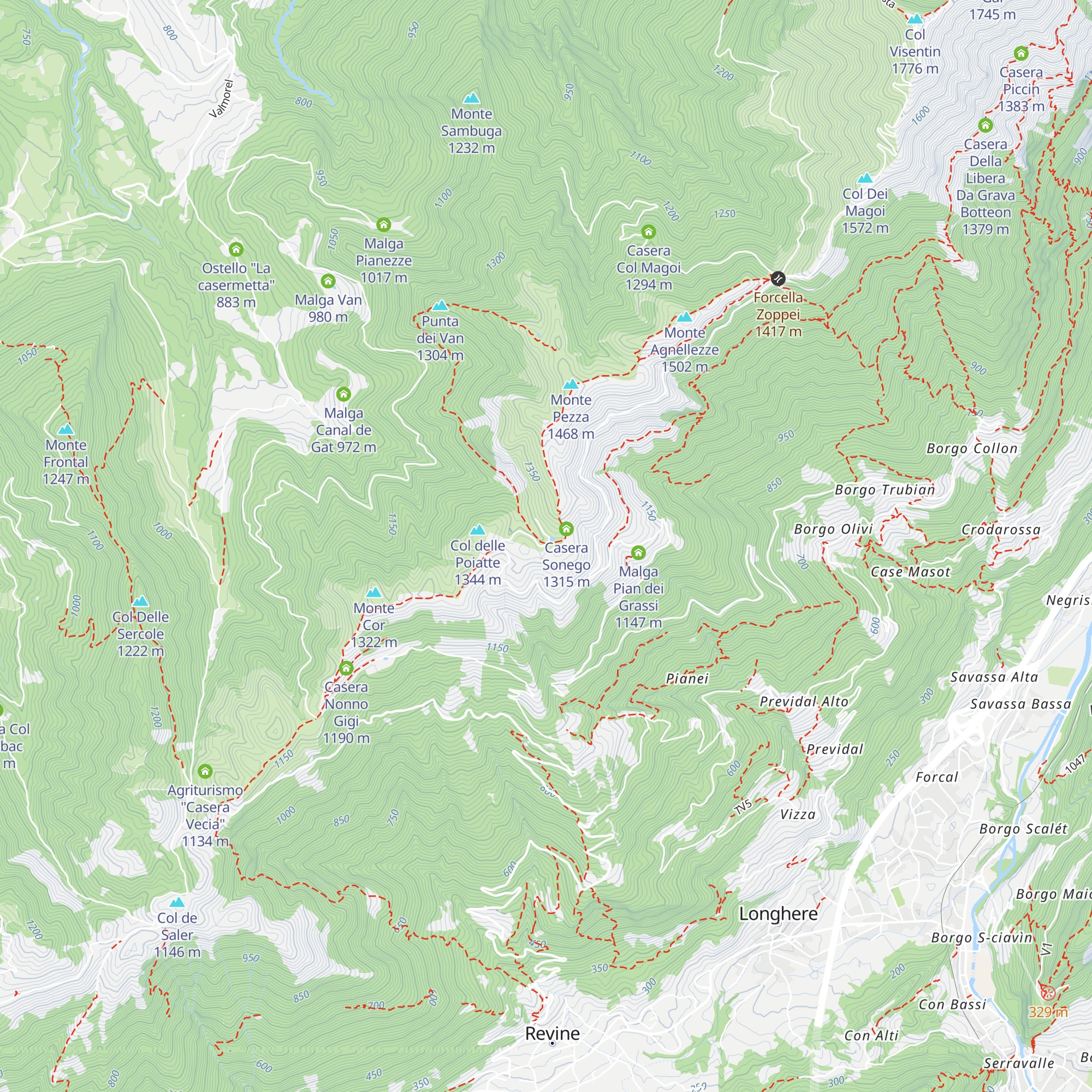 Malga Van map