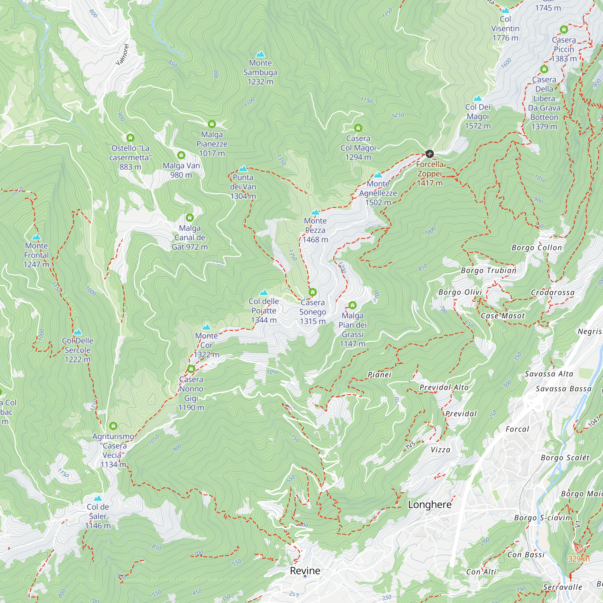 Malga Van map