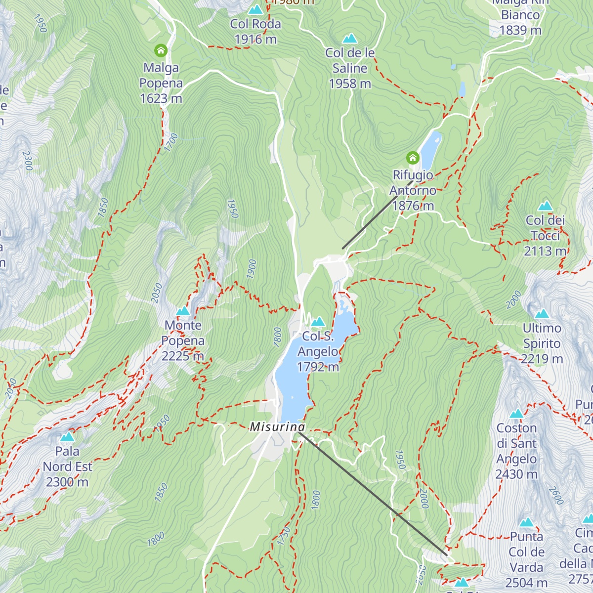 Albergo Dolomiti map