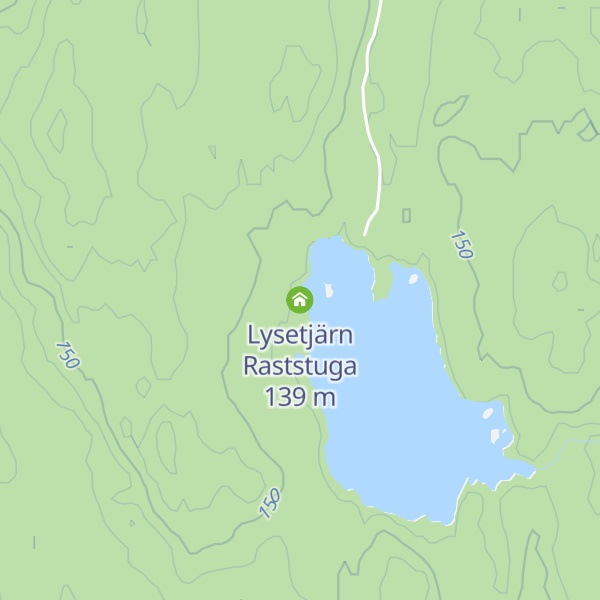 Map of Lysetjärn Raststuga