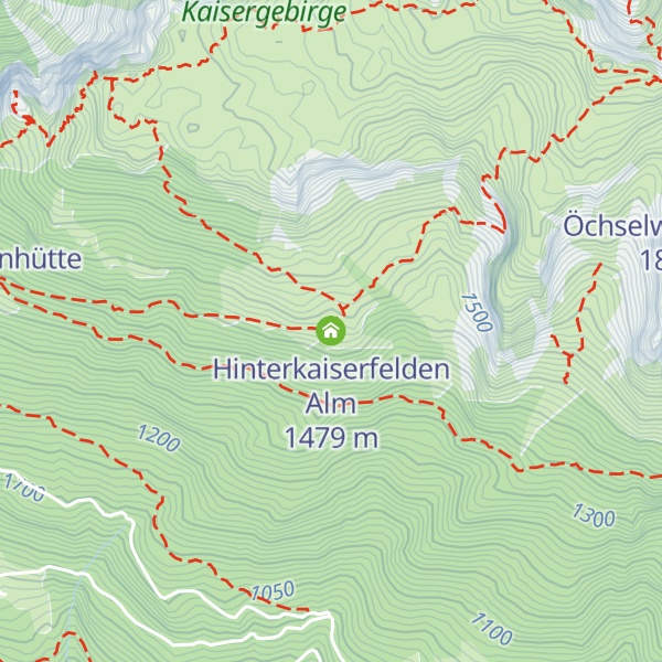 Map of Hinterkaiserfelden Alm