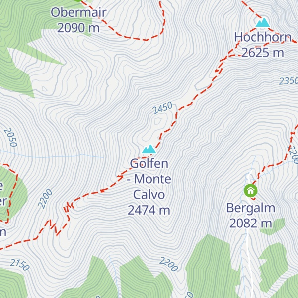 Map of Golfen - Monte Calvo