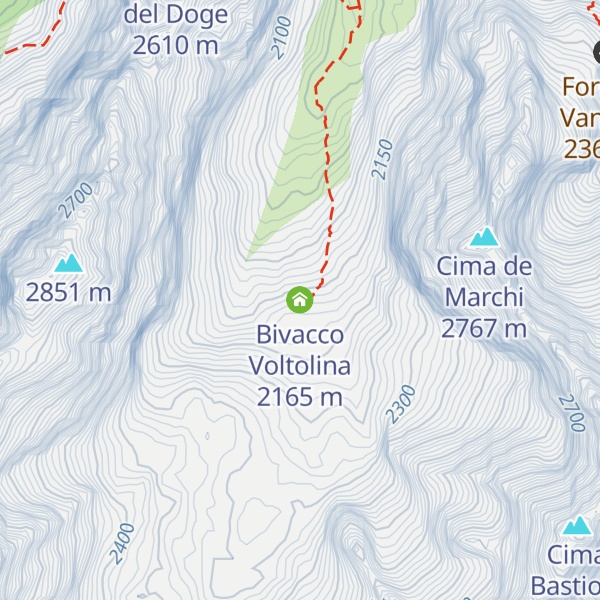 Map of Bivacco Voltolina