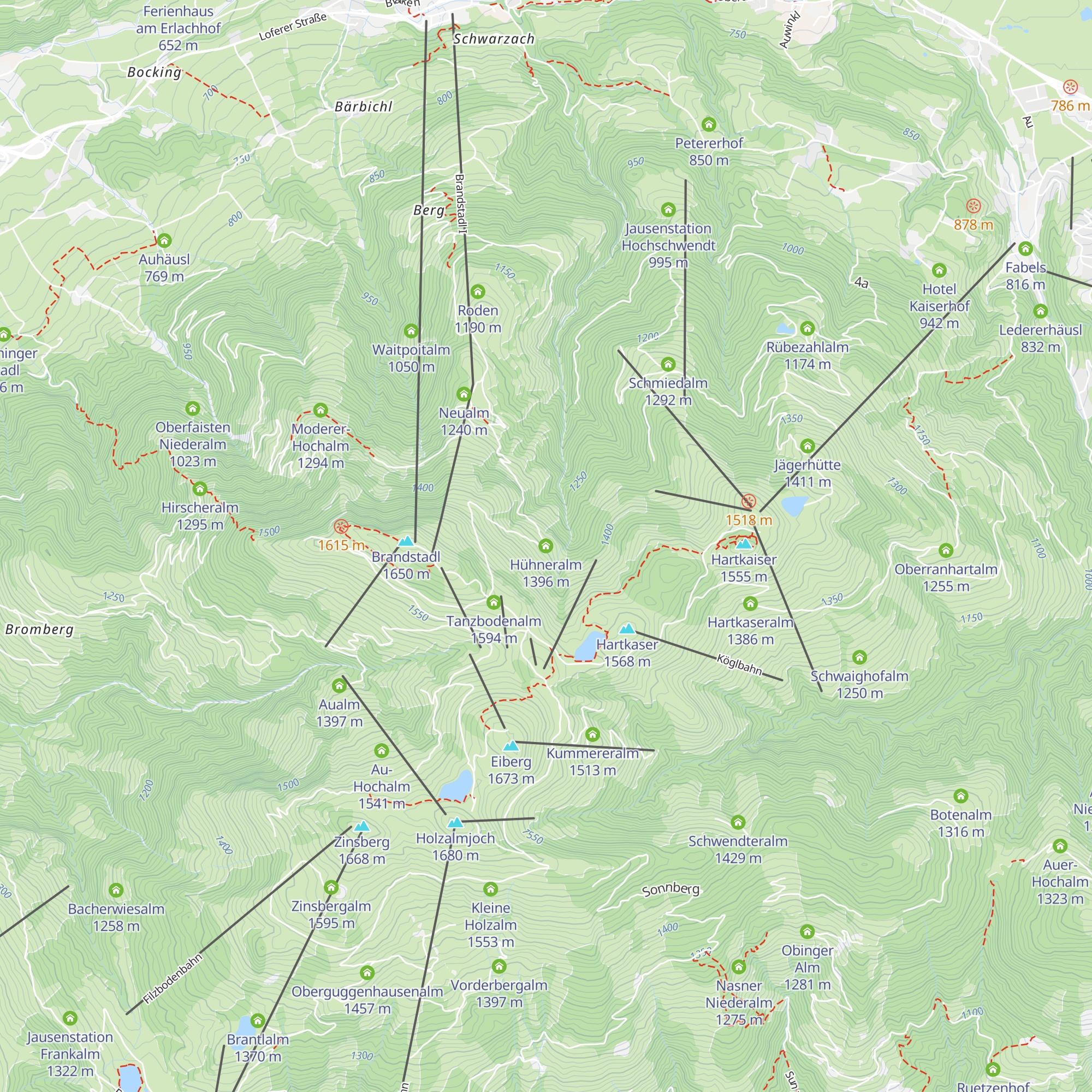 Hühneralm map