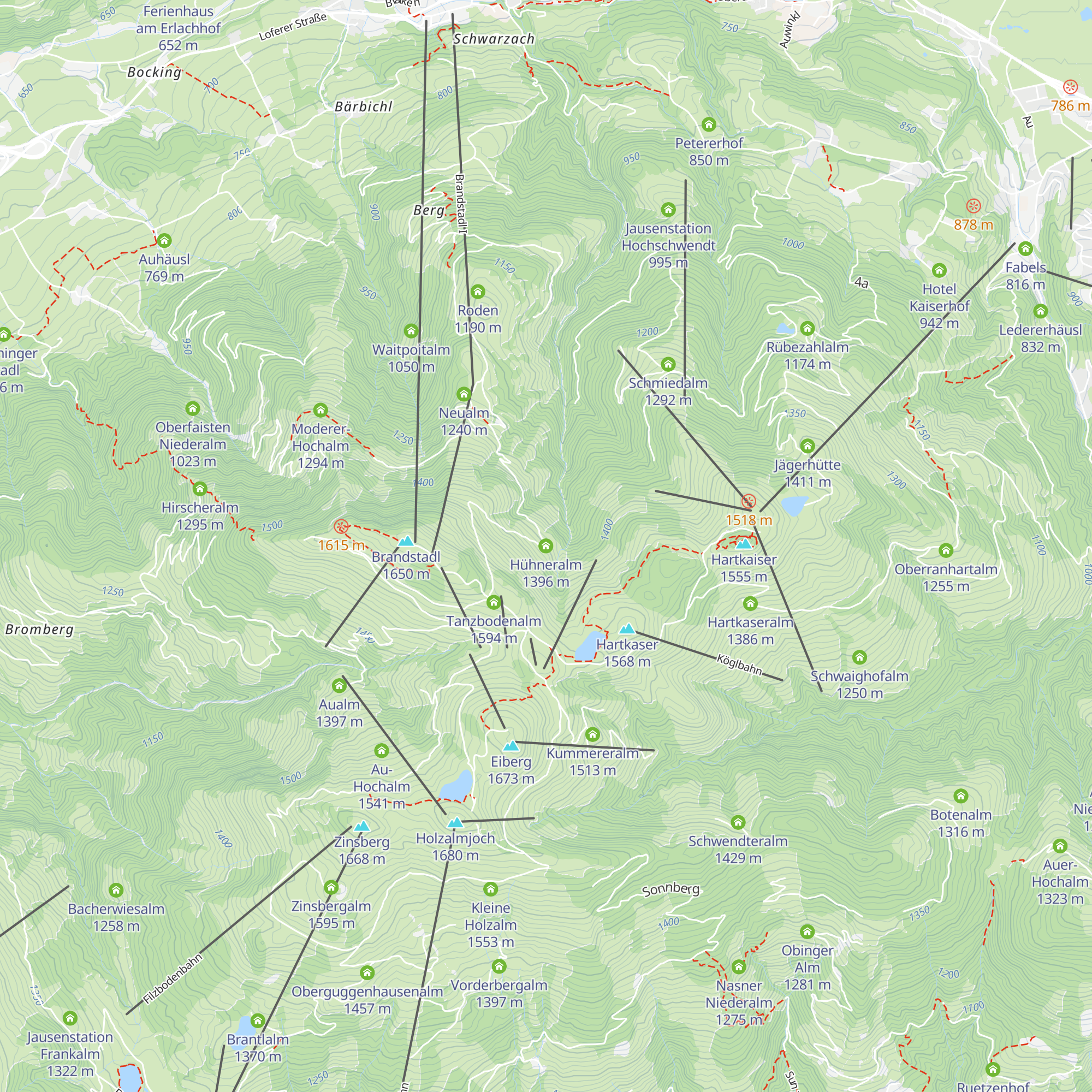 Hühneralm map