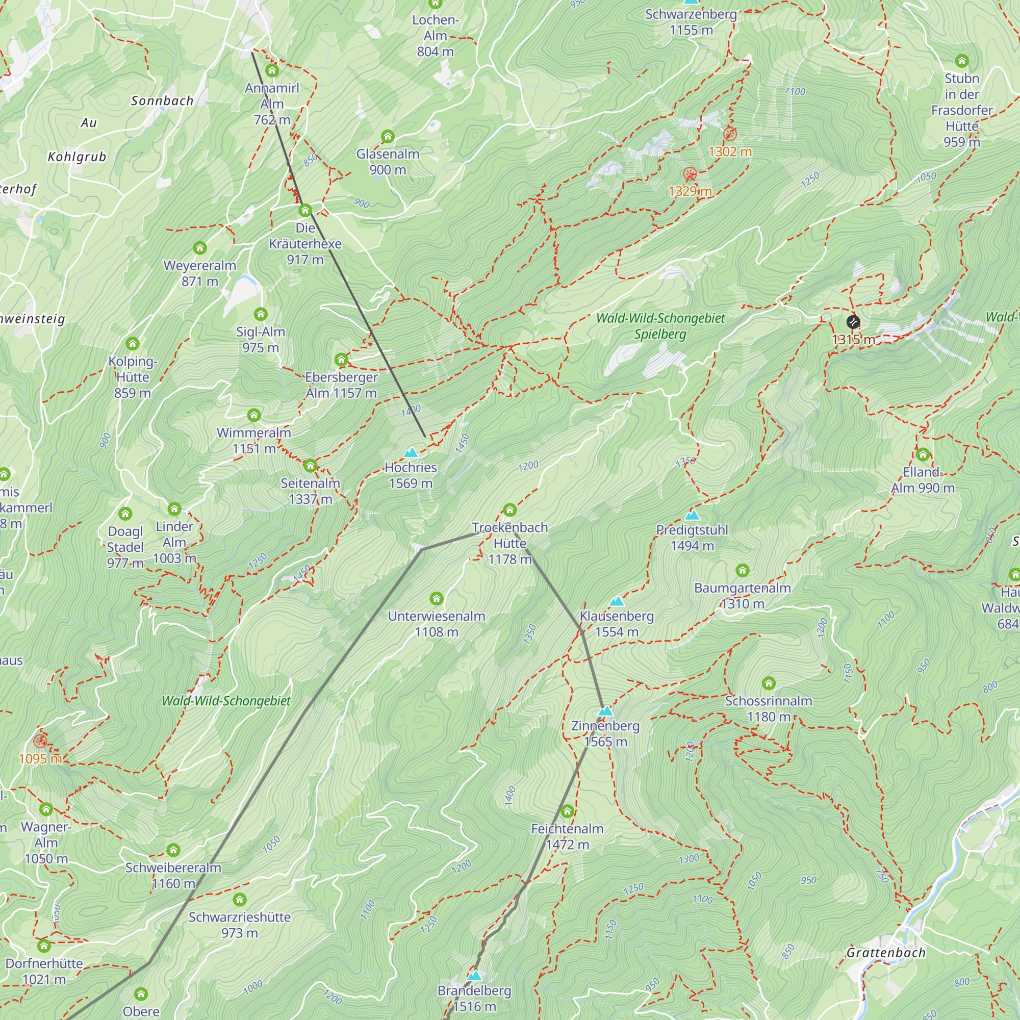 Trockenbach Hütte map
