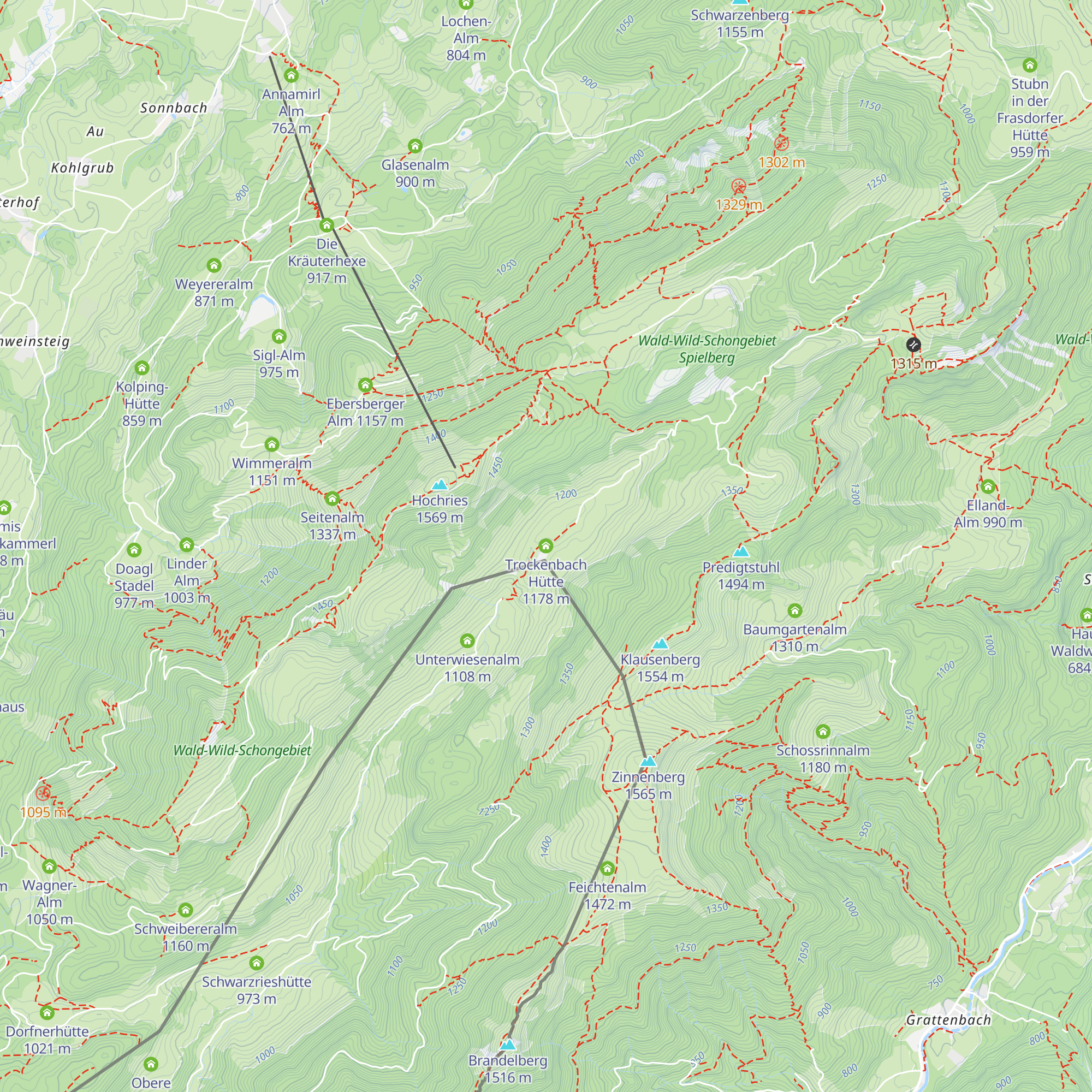 Trockenbach Hütte map
