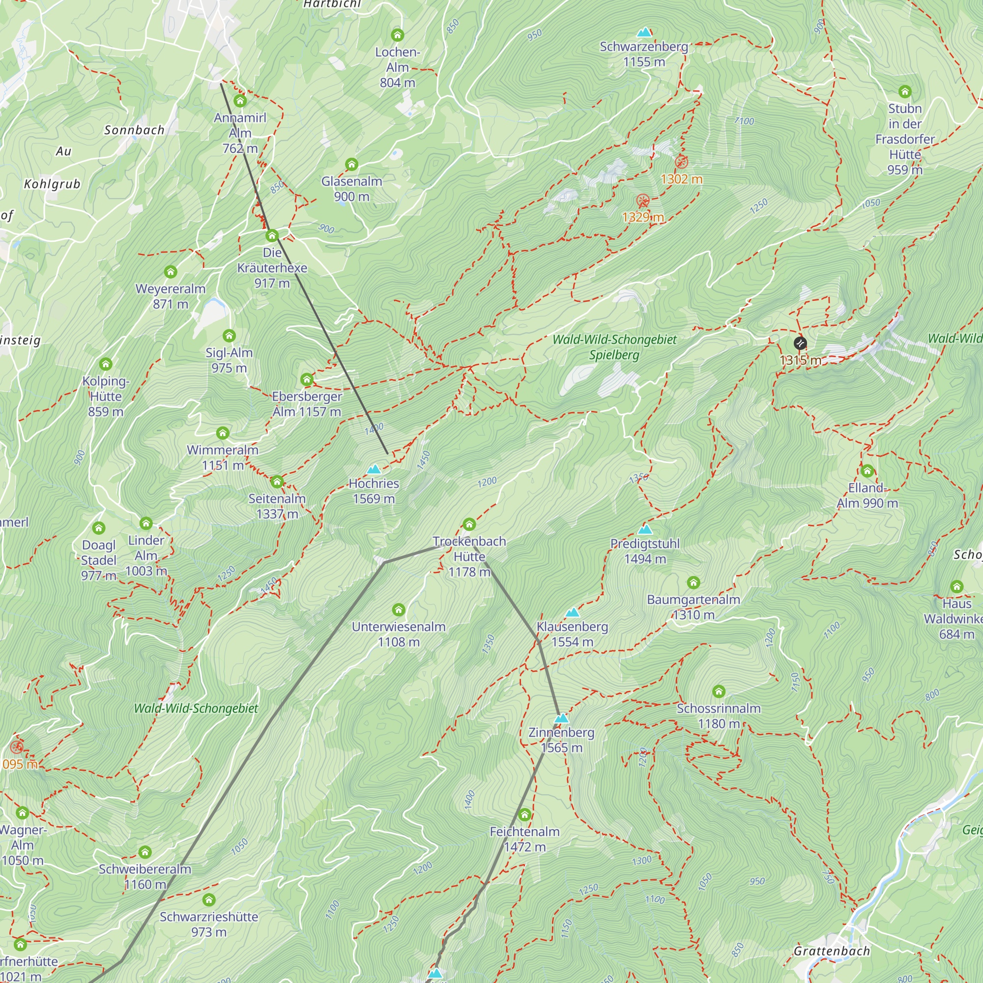 Oberwiesenalm map