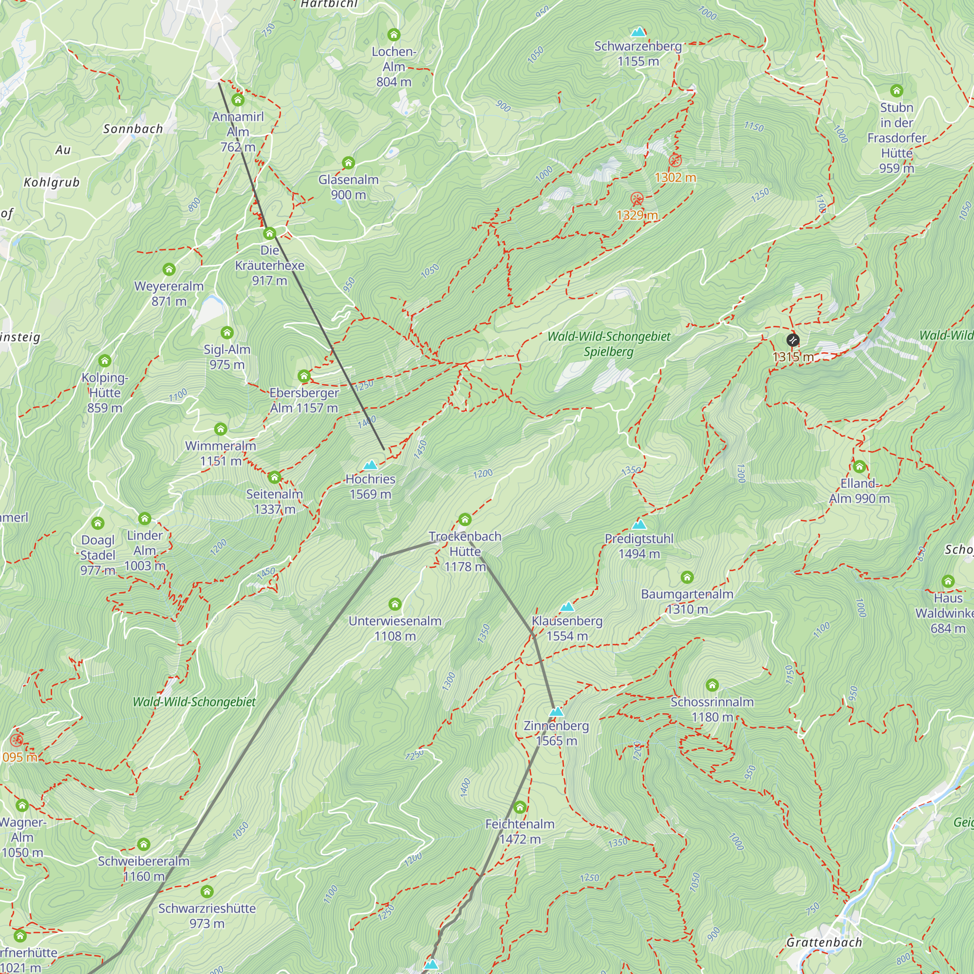 Oberwiesenalm map