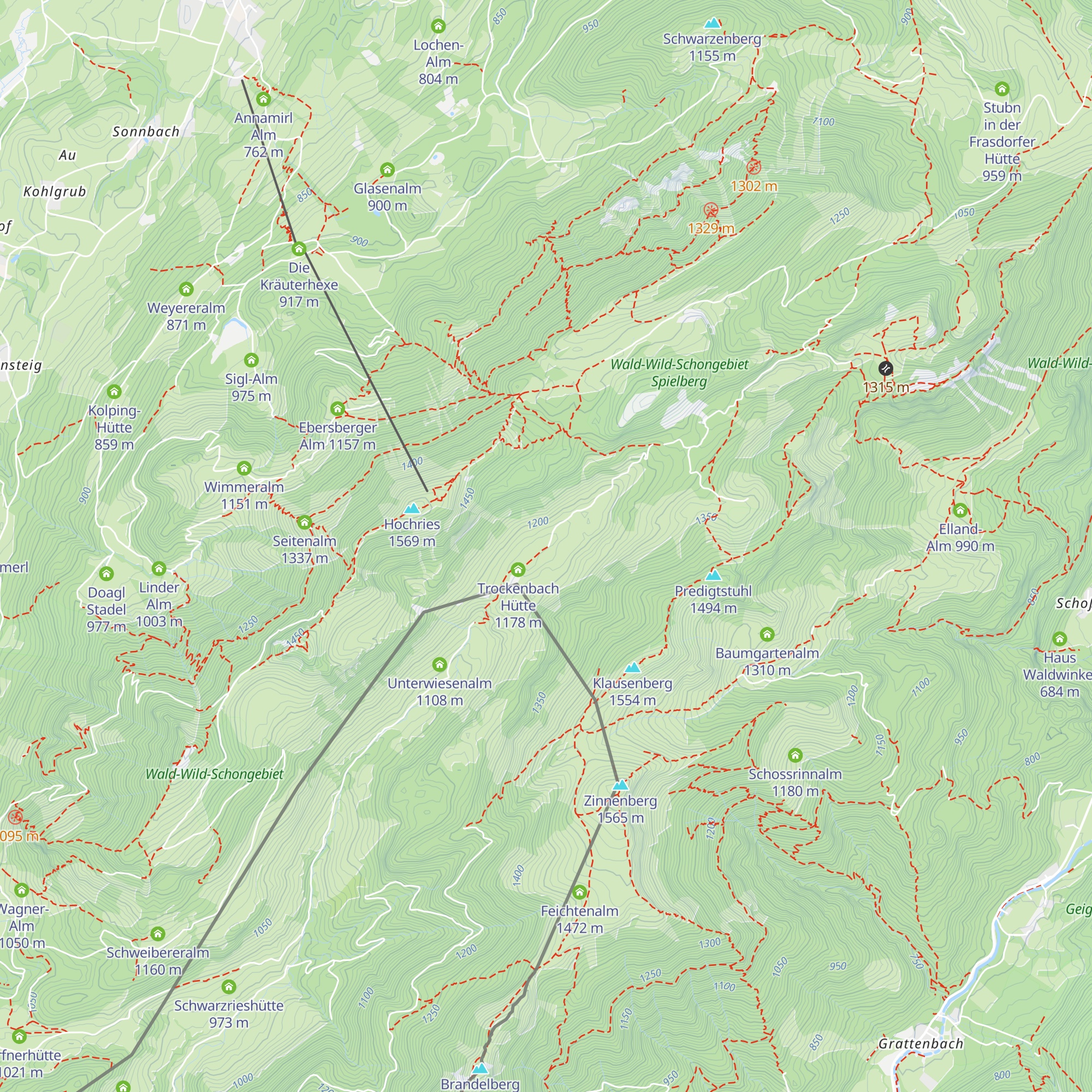 Amoena Hütte map