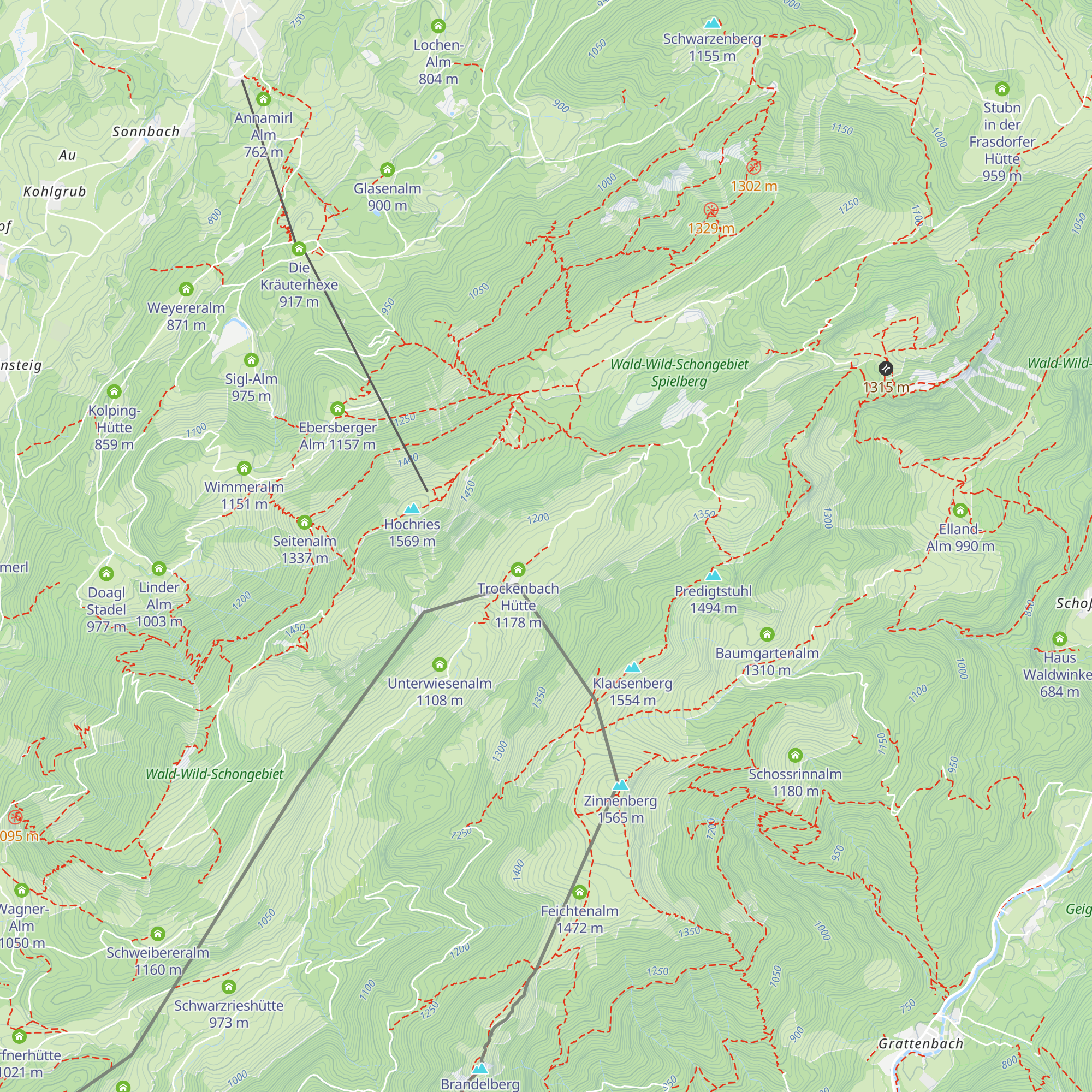 Amoena Hütte map