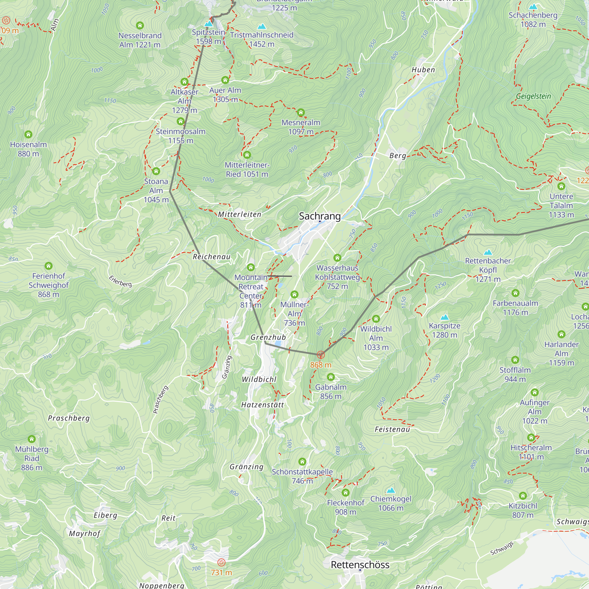 Müllner-Alm map