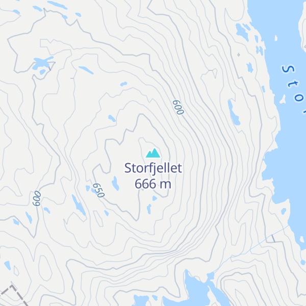 Map of Storfjellet