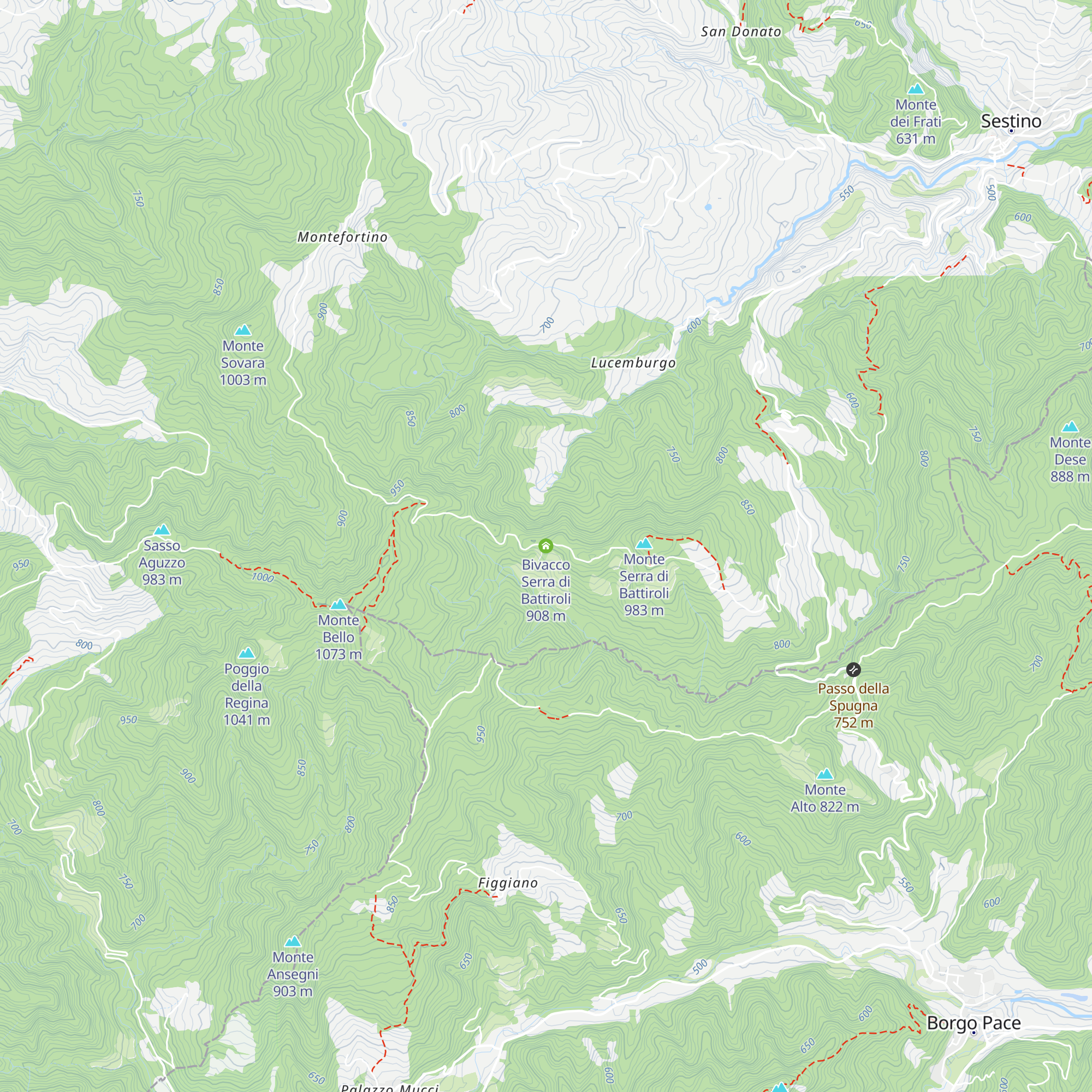 Bivacco Serra di Battiroli map