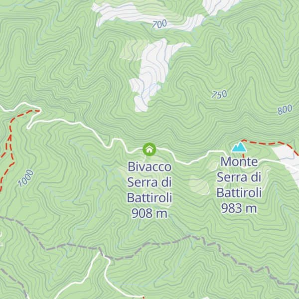 Map of Bivacco Serra di Battiroli