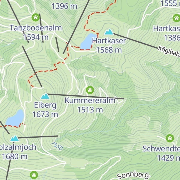 Map of Kummereralm