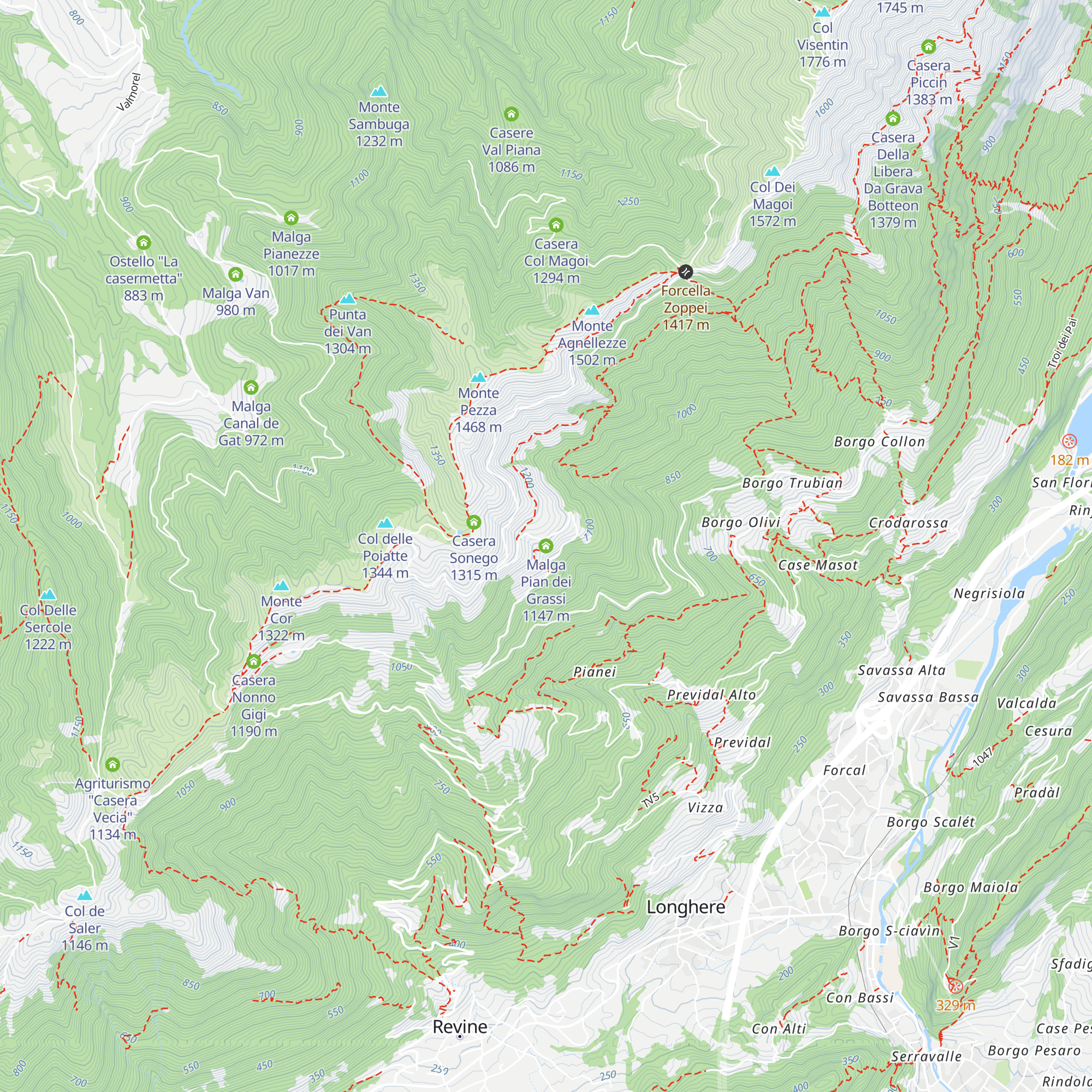 Malga Pian dei Grassi map