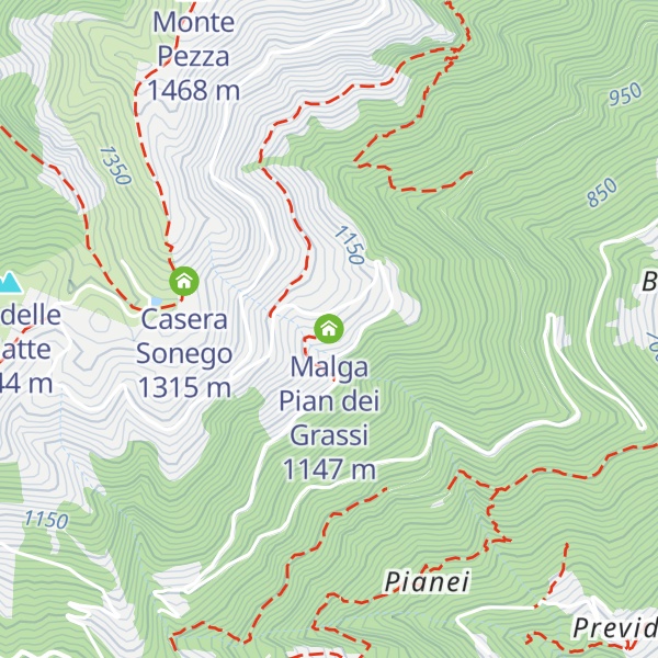 Map of Malga Pian dei Grassi