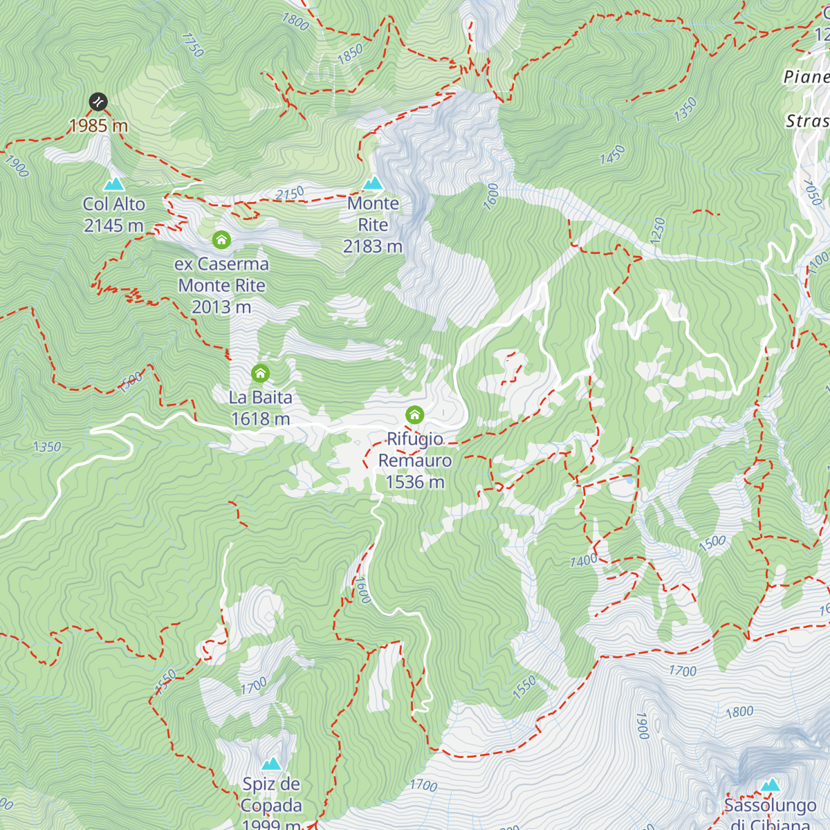 Rifugio Remauro map