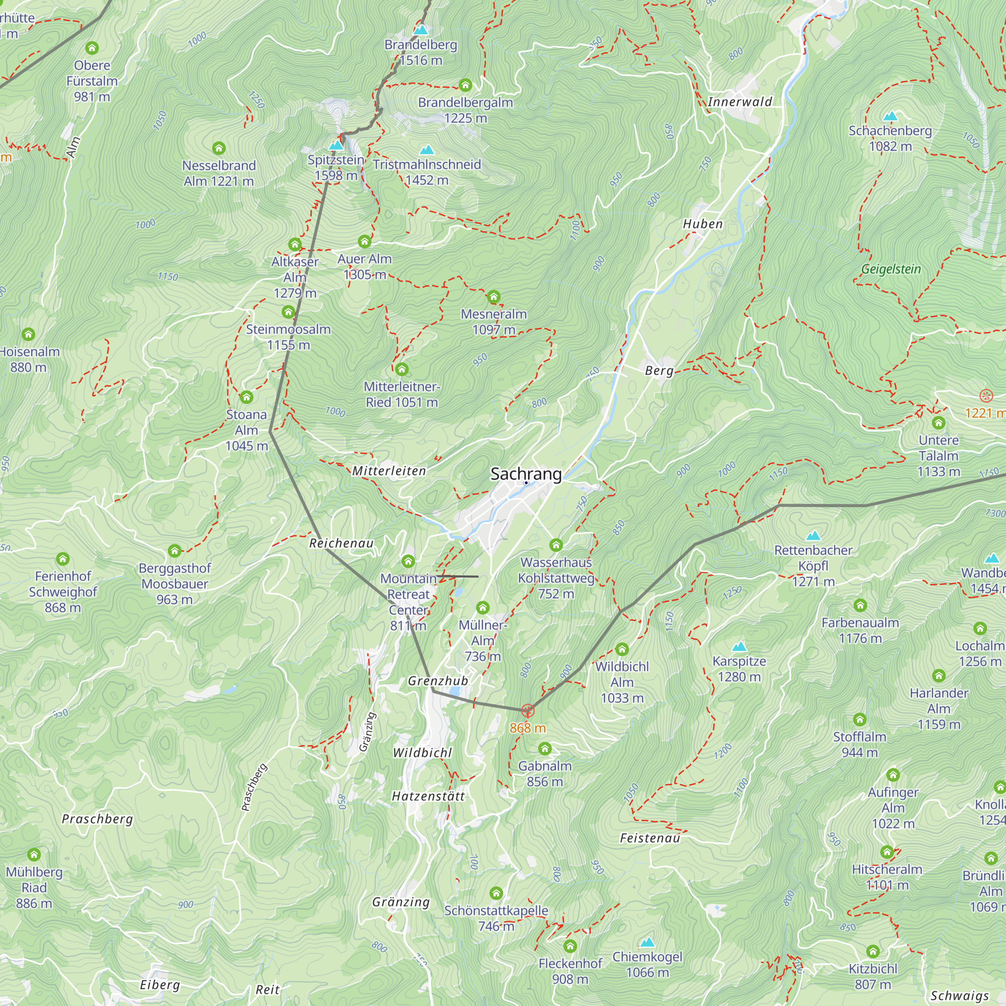 Tourist Info Sachrang map