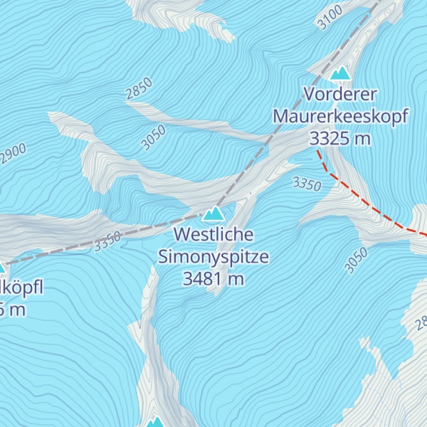 Map of Westliche Simonyspitze