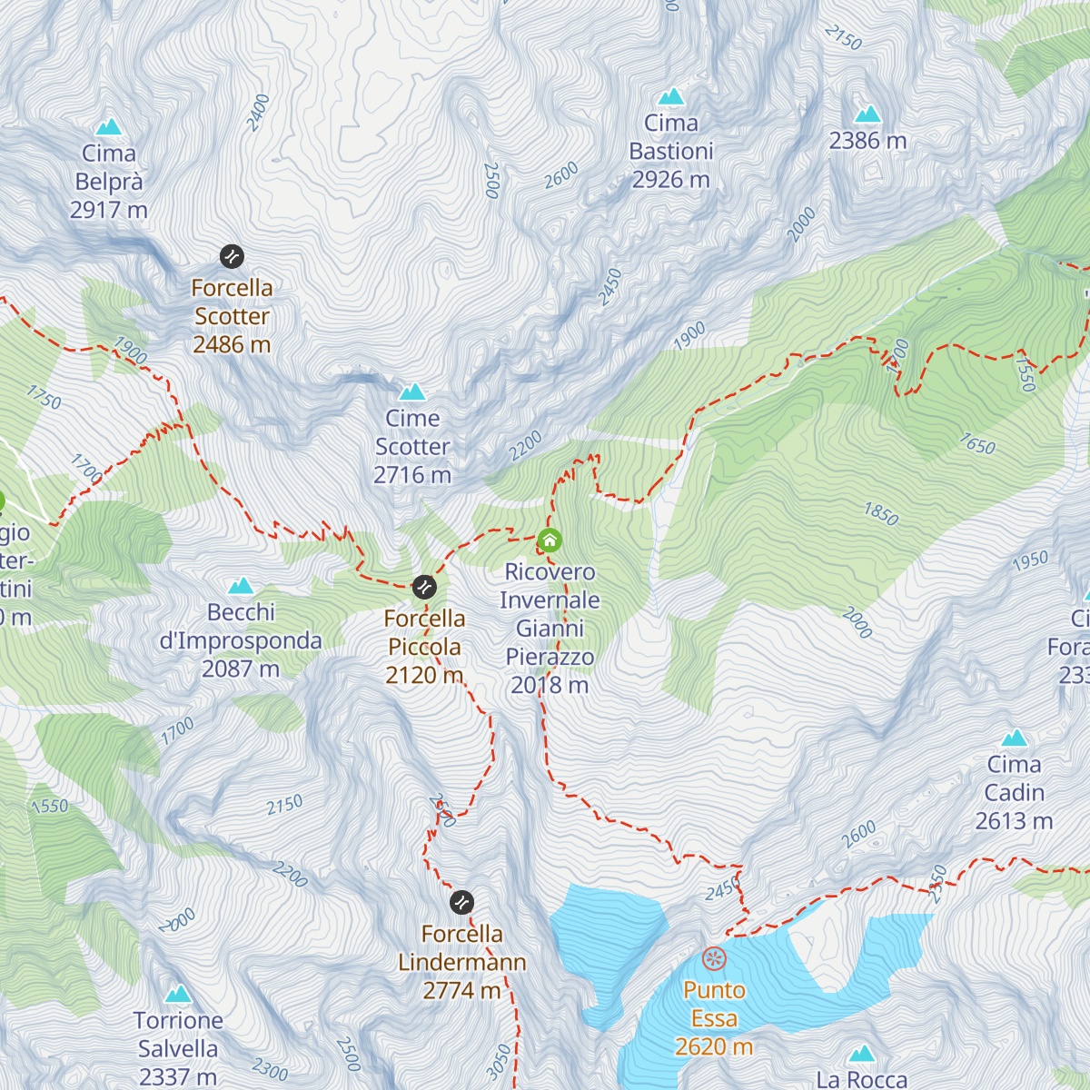 Rifugio Pietro Galassi map