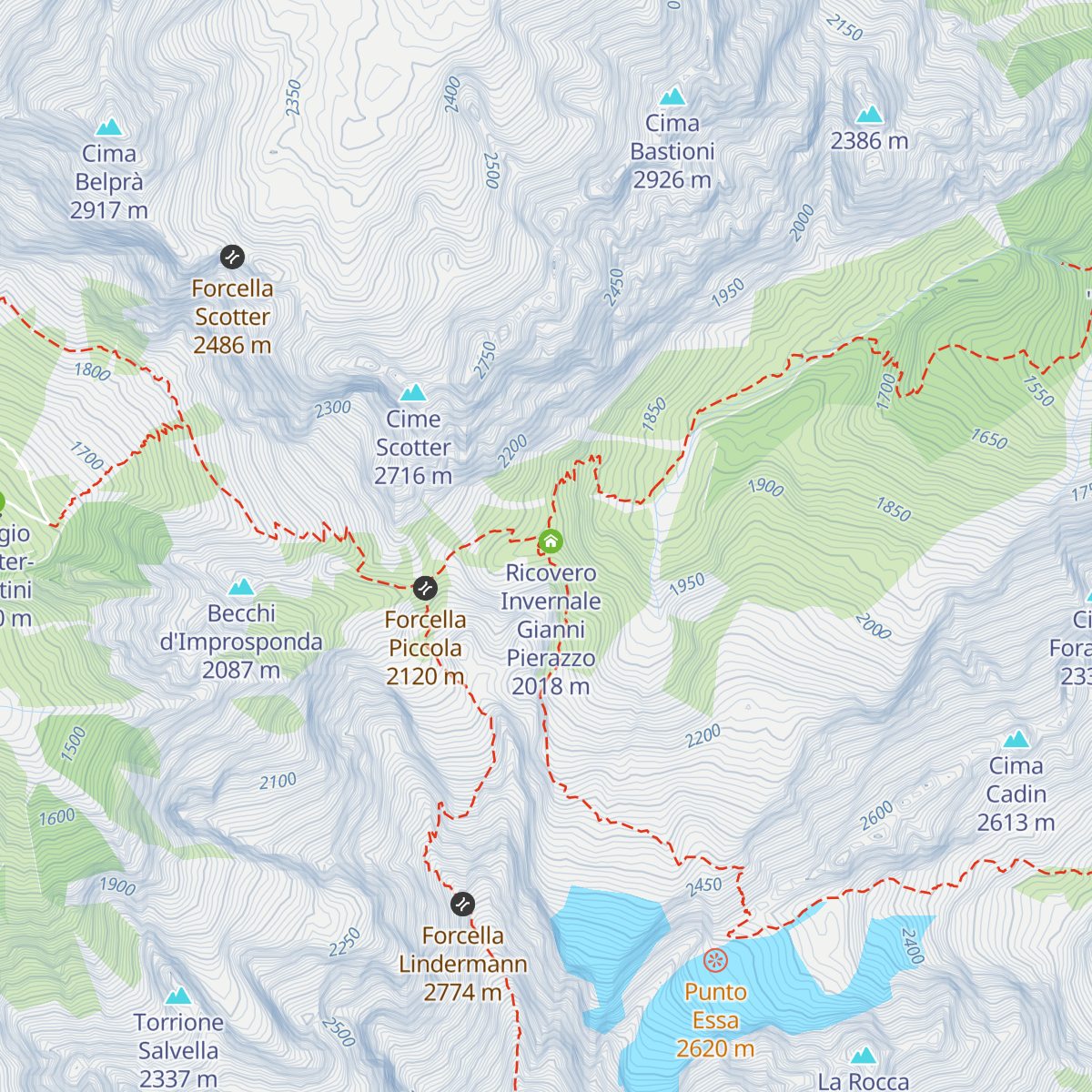 Rifugio Pietro Galassi map