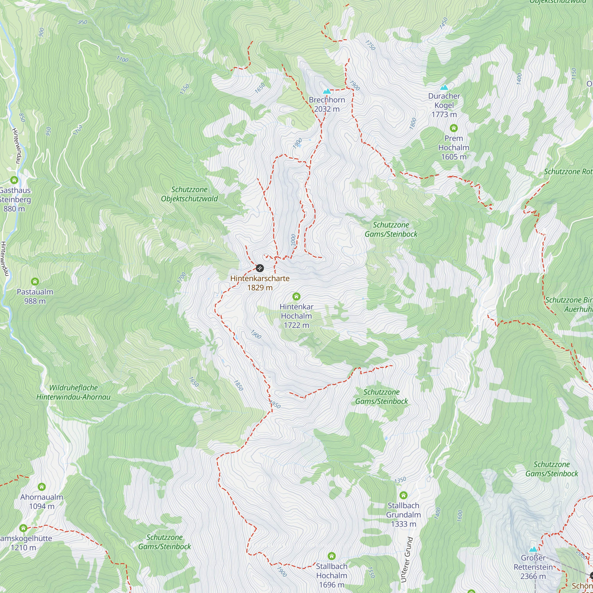 Hintenkar Hochalm map