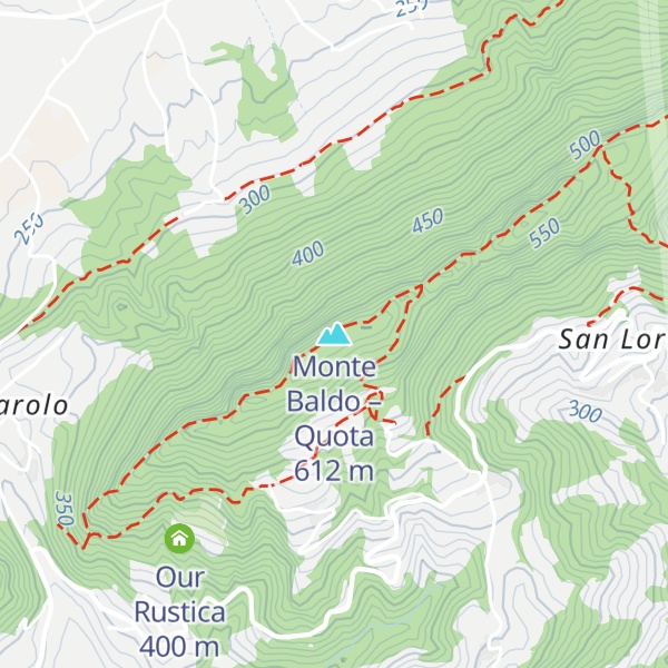 Map of Monte Baldo – Quota