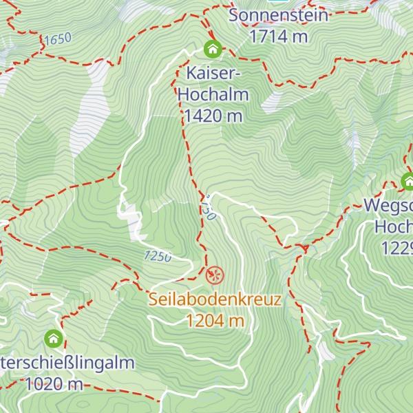 Map of Kaiseralm / Vorderschiessling Alm