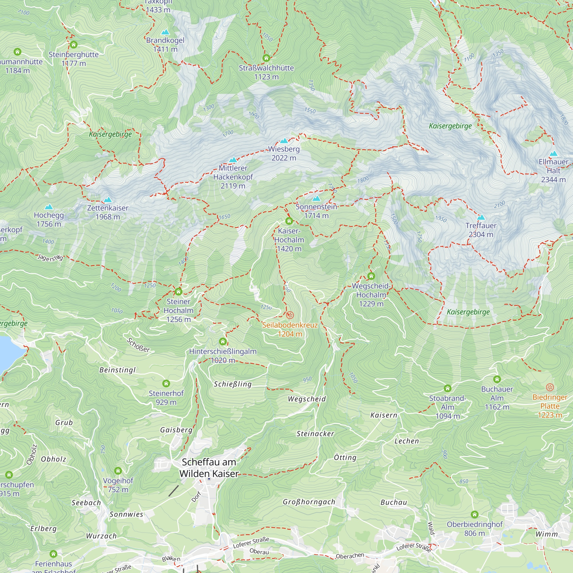 Kaiseralm / Vorderschiessling Alm map