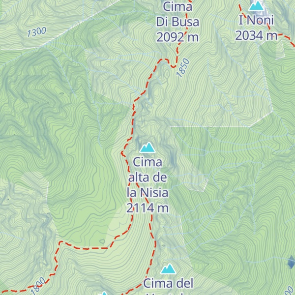 Map of Cima alta de la Nisia