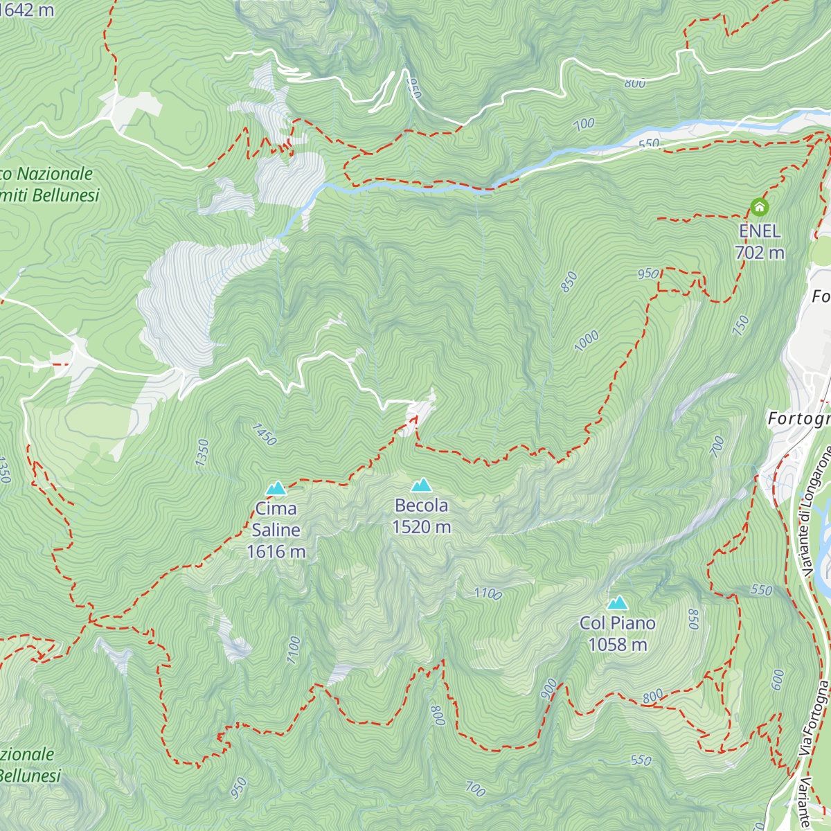 Casera Becola map