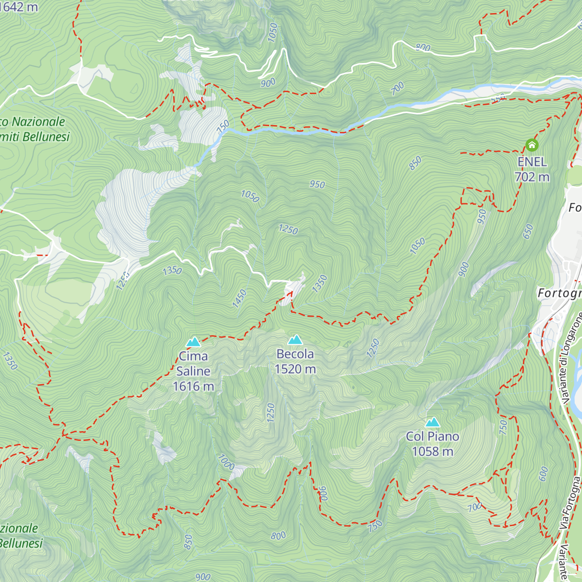 Casera Becola map