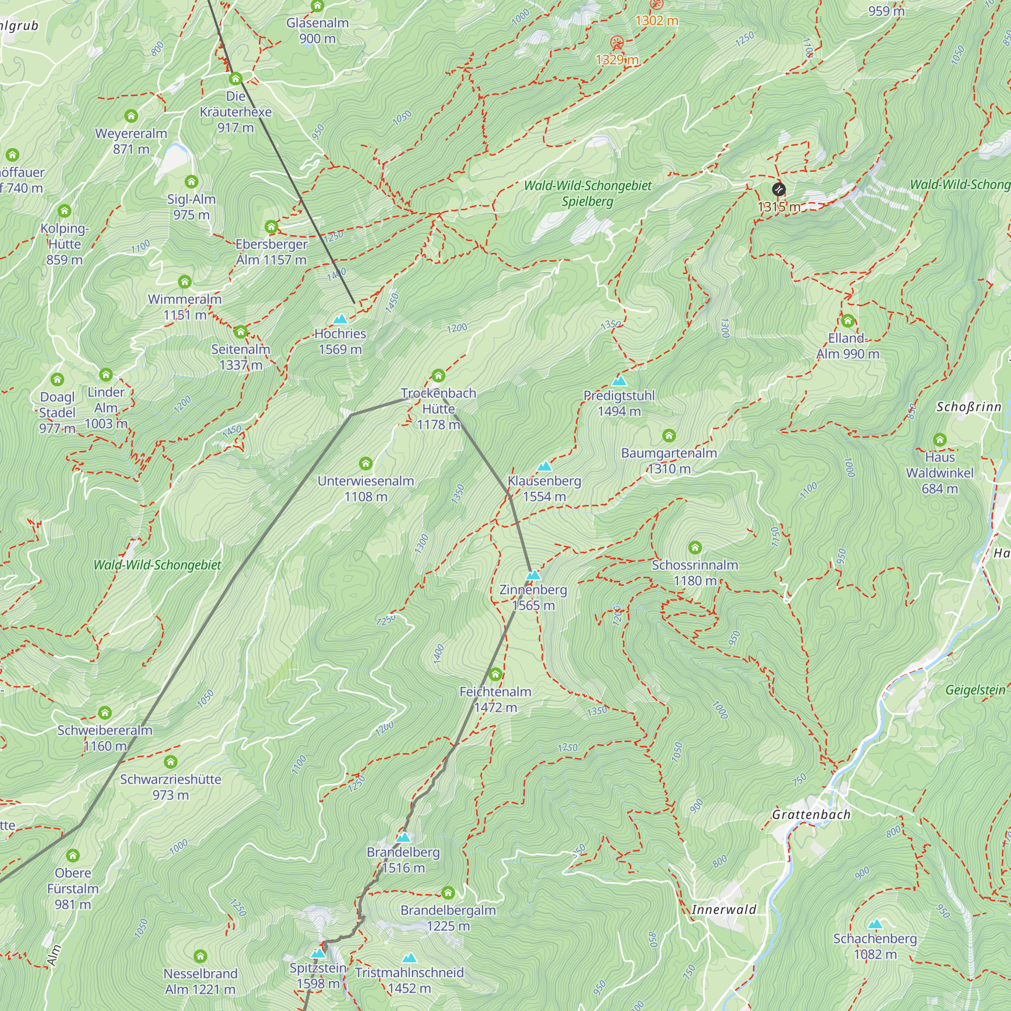 Klausen Haflingerhütte map