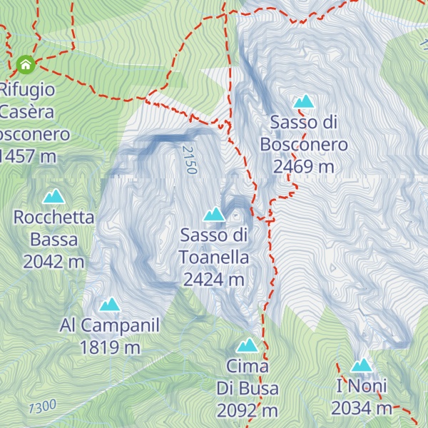 Map of Sasso di Toanella