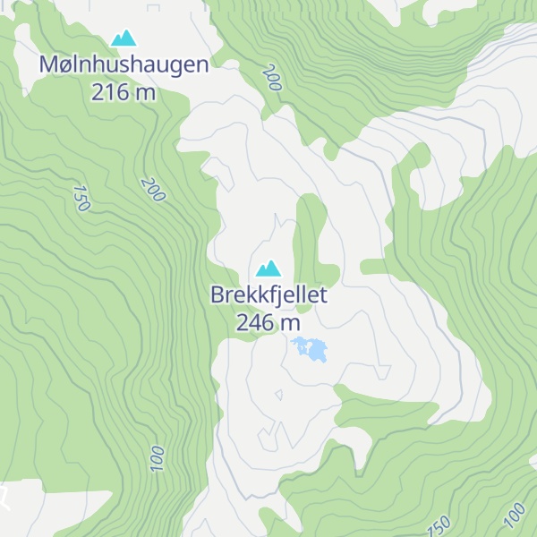 Map of Brekkfjellet