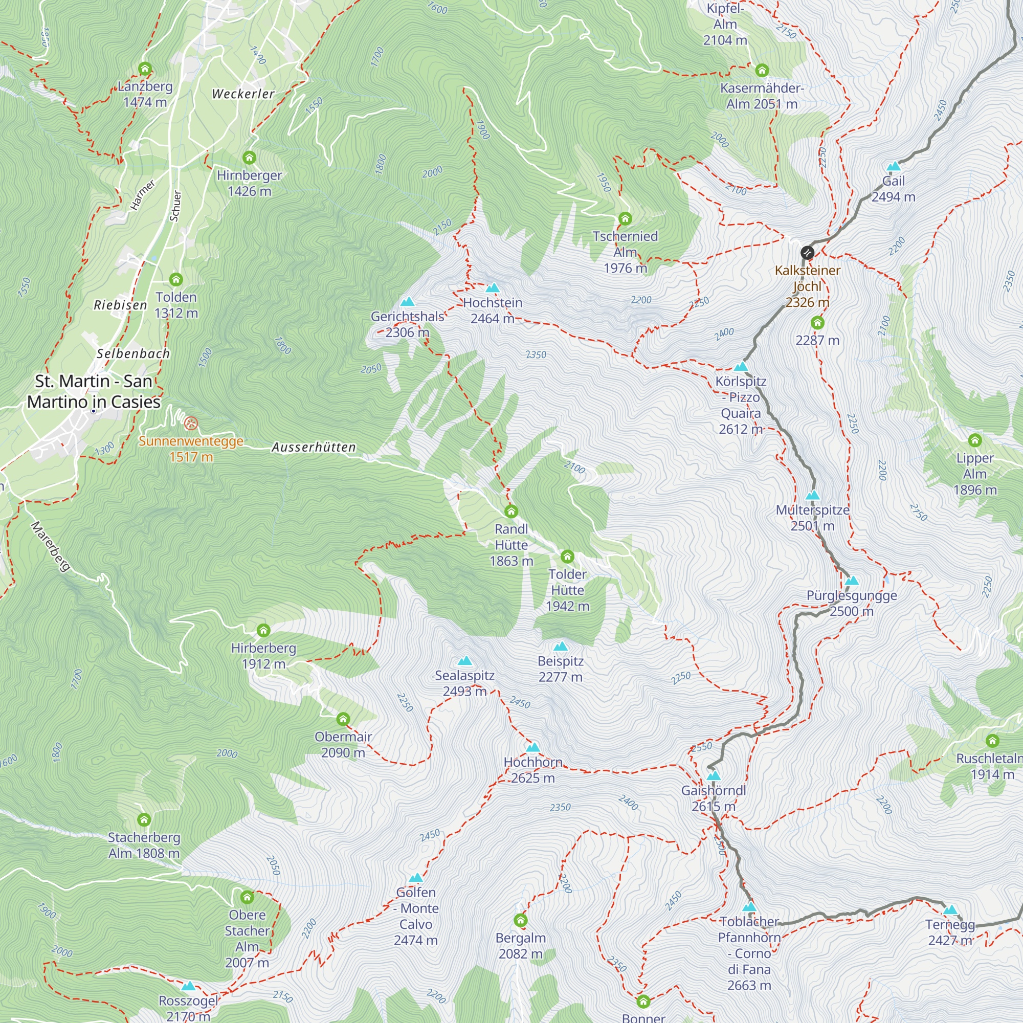 Randl Hütte map