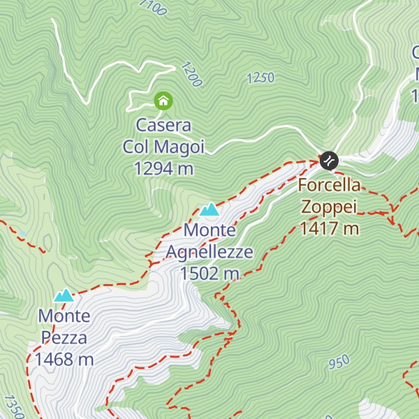 Map of Monte Agnellezze