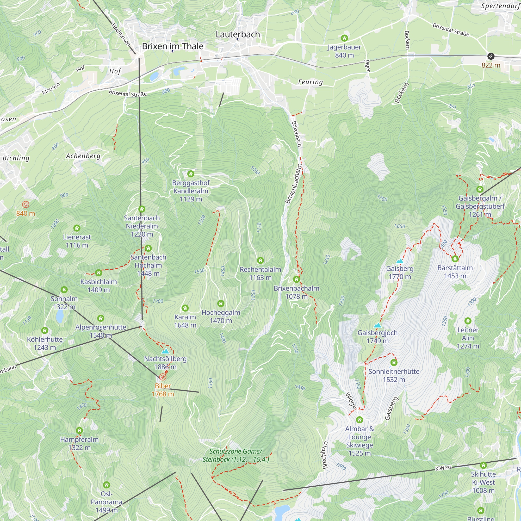 Rechentalalm map