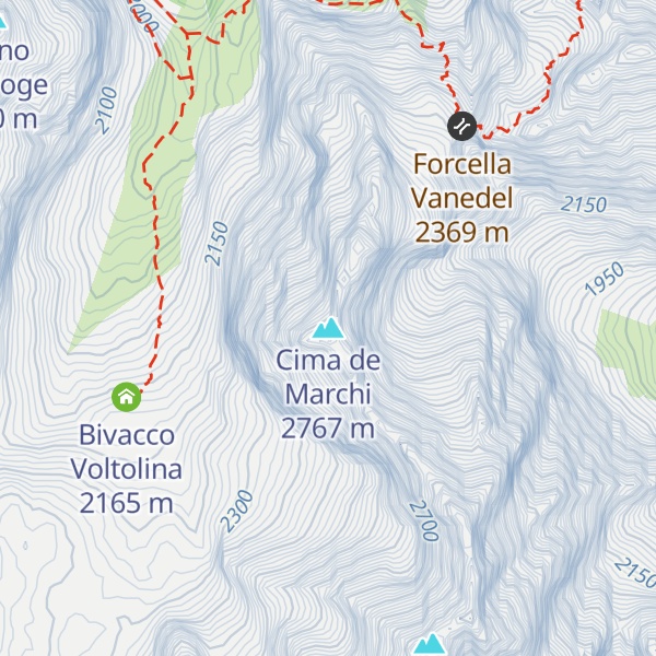 Map of Cima de Marchi