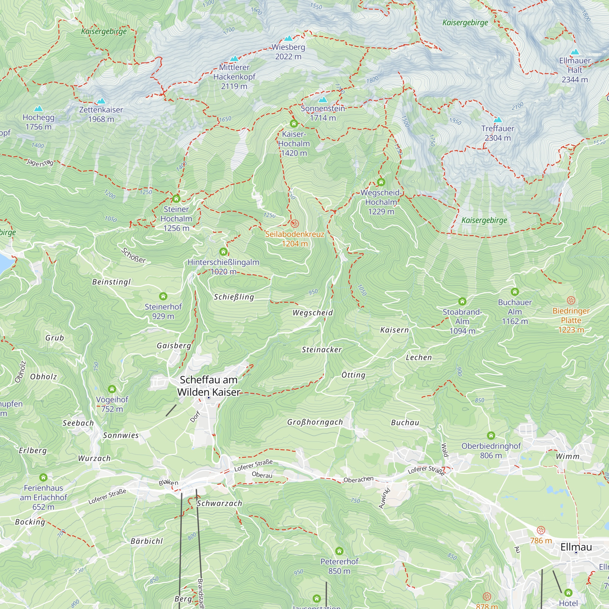 Treffern map