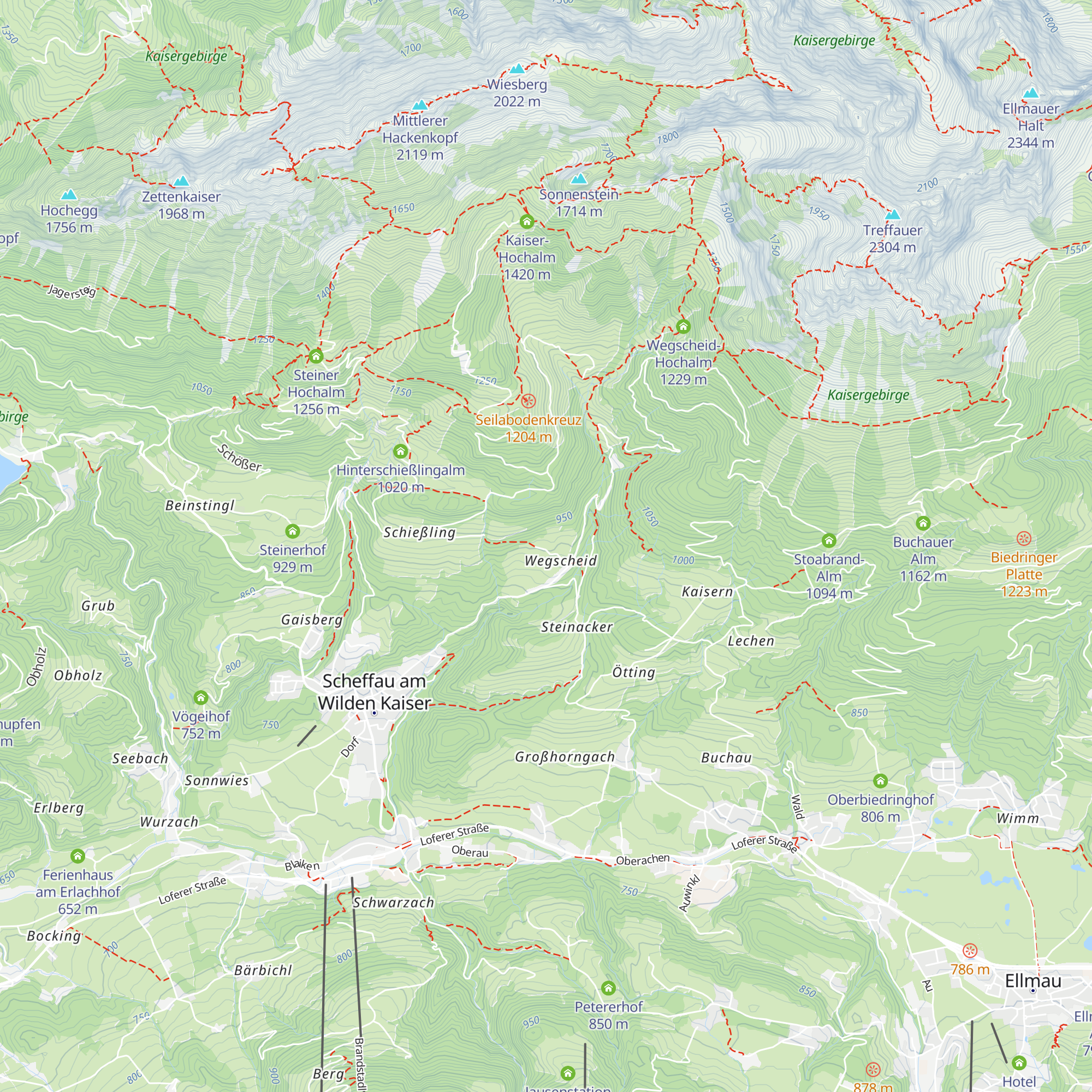 Treffern map