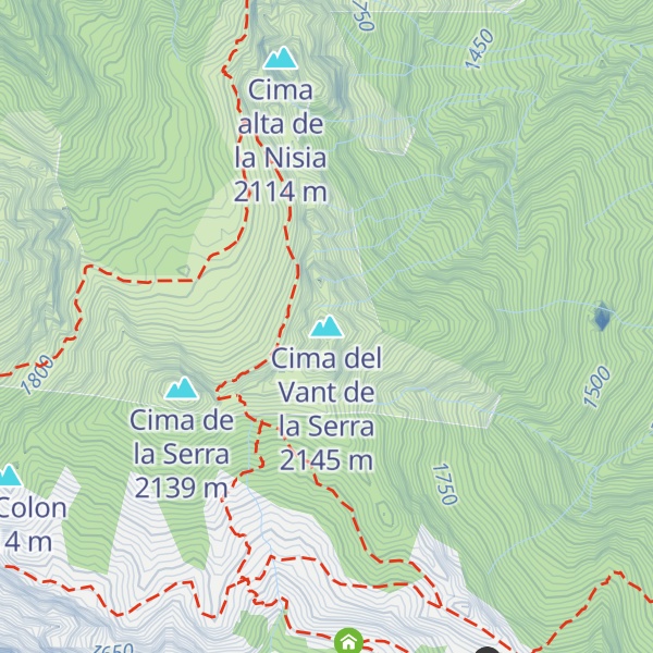 Map of Cima del Vant de la Serra