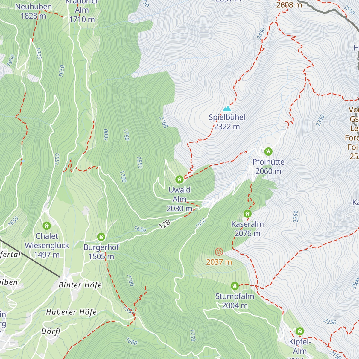 Uwald Alm map