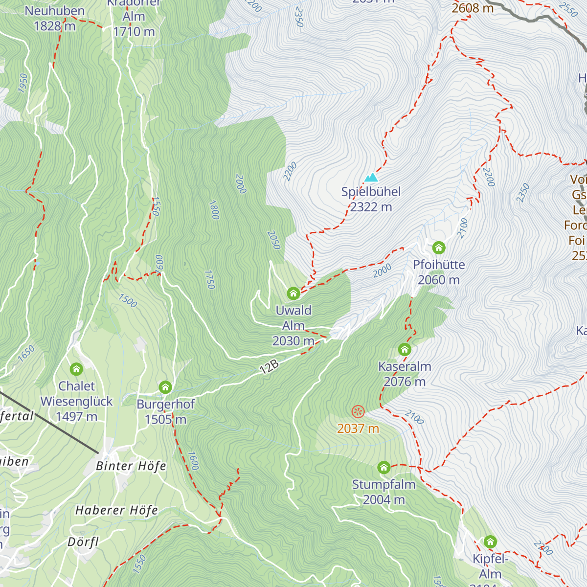 Uwald Alm map
