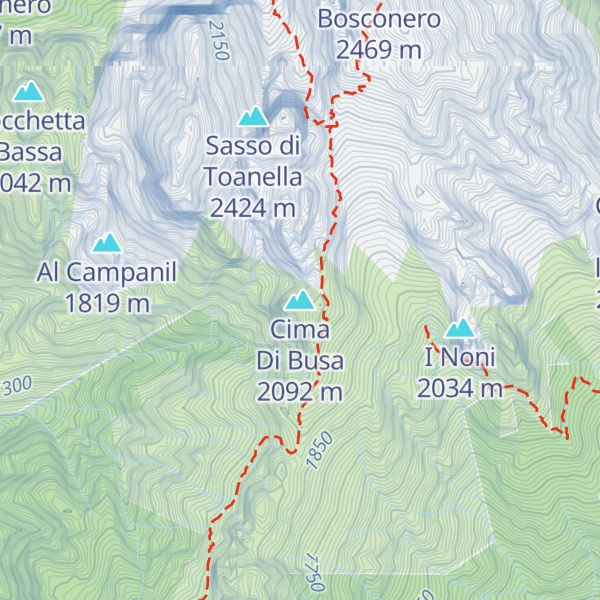 Map of Cima Di Busa