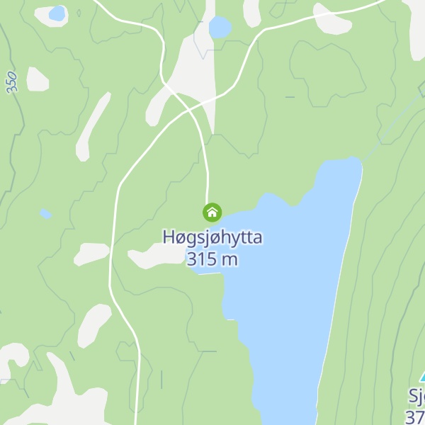Map of Høgsjøhytta