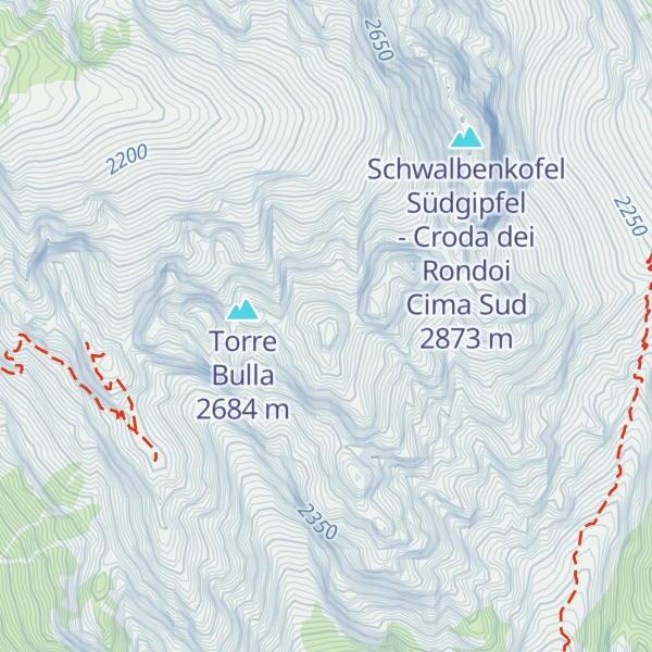 Map of Mittlerer Rautkofel - Monte Rudo di Mezzo