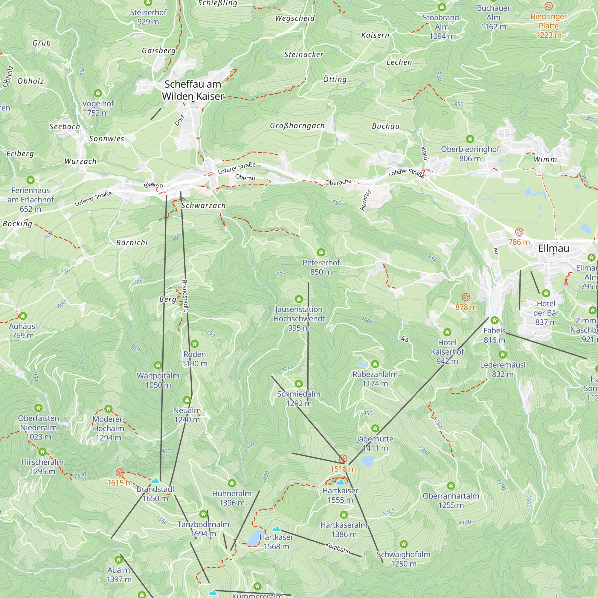 Jausenstation Hochschwendt map